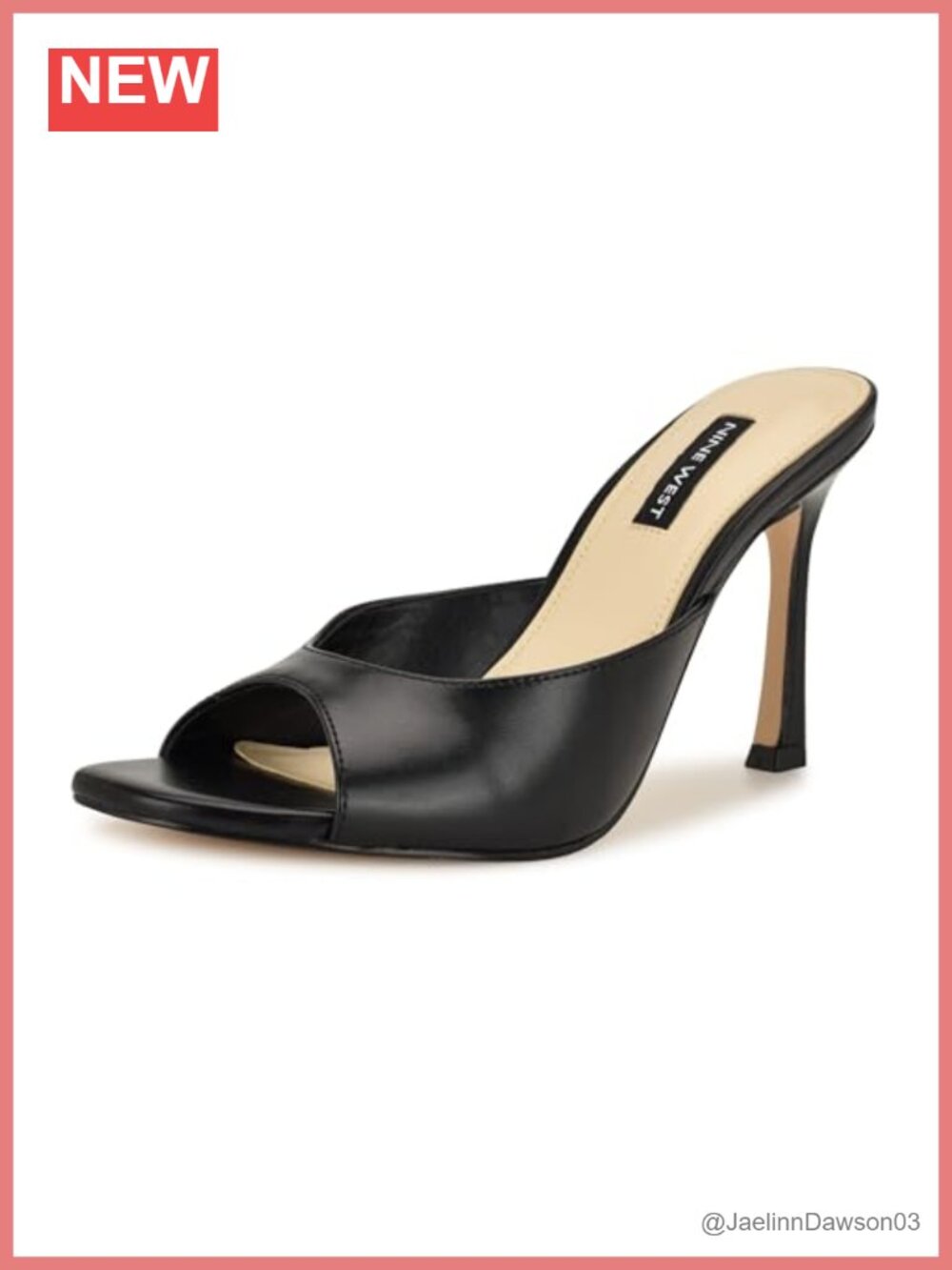 Nine West Kisco Heeled Sandals Faux Leather 3.74 Inch Heel Slip On Dressy